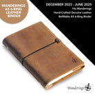Wanderings A5 6-Ring 2024 Dated Calendar Refill fits Wanderings A5 Size 6-Ring Leather Binder Planner