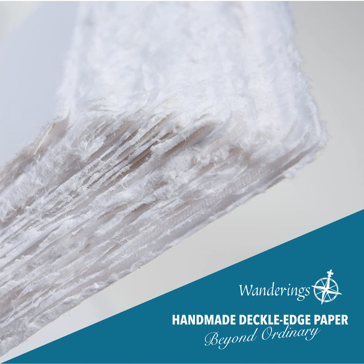 Handmade Vintage Deckle Edge Paper - 130-300 GSM - Multiple Sizes - 25 –  Wanderings