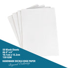 Wanderings Handmade White Deckle Edge Paper