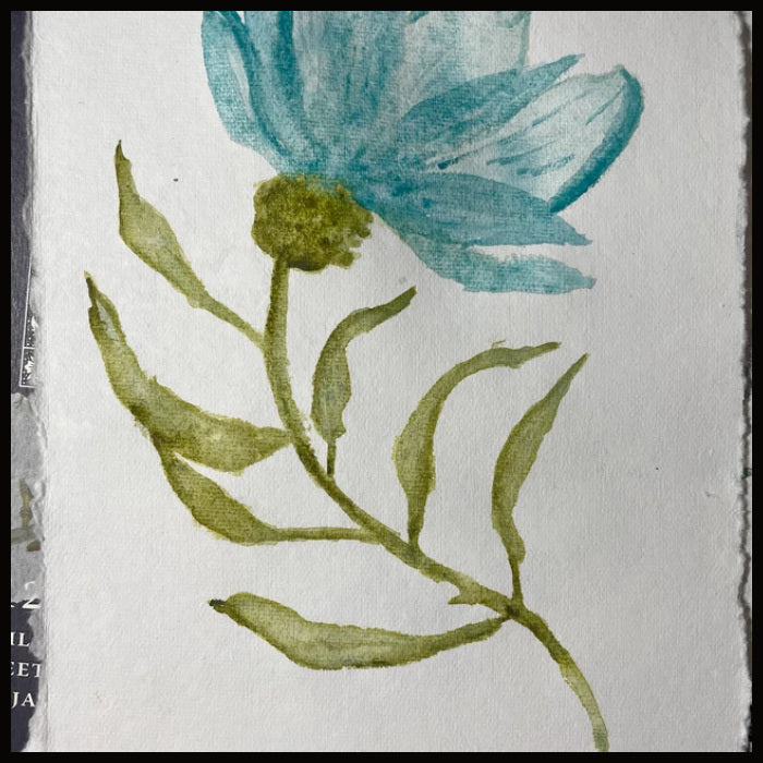 Celebrate You-Christine Fetter watercolor on Wanderings handmade White Deckle Edge paper
