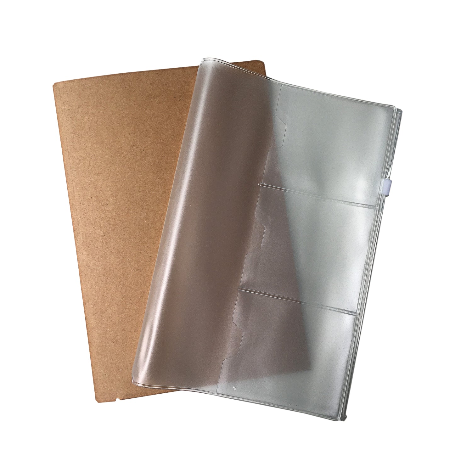 Zipper Case and Kraft Card Sleeve Holder Travelers Journal Accessories Pack 2-Pack for Refillable Travel Journals - A5 Size