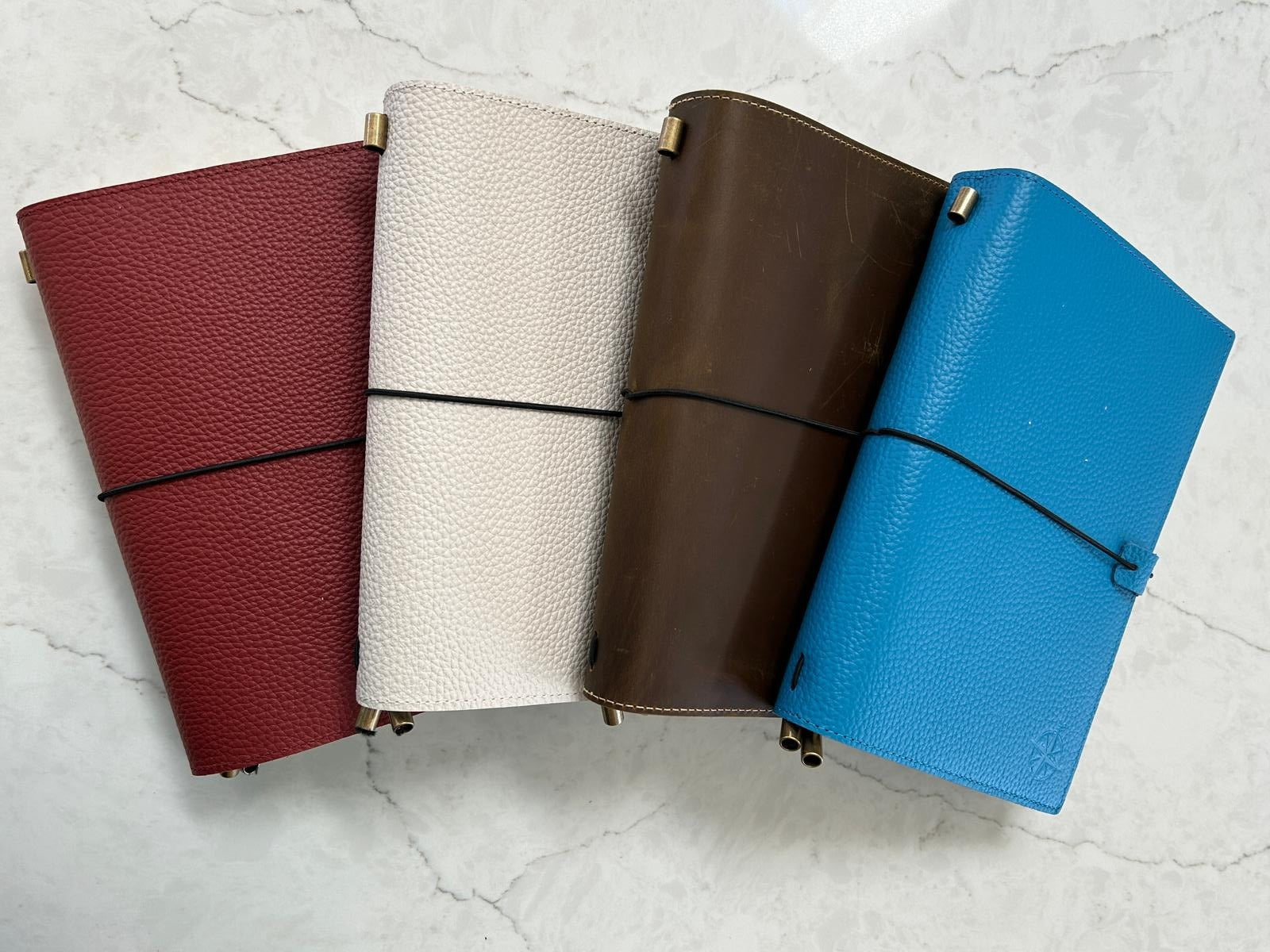 A5 Refillable Leather Travelers Notebook with Pockets – Brown, 6