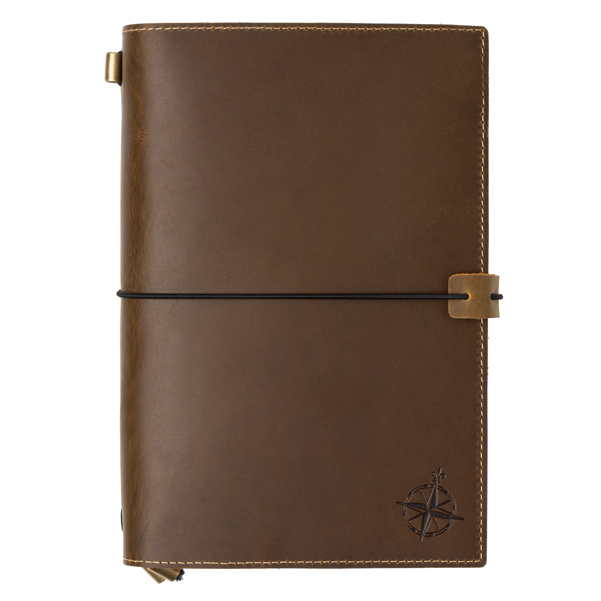 A5 Refillable Leather Travelers Notebook with Pockets – Brown, 6