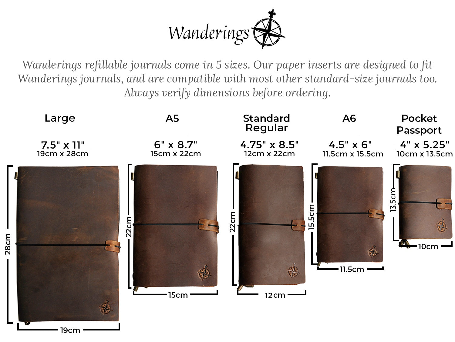 A5 Refillable Travelers Notebook – Full-Grain Crazy Horse Leather