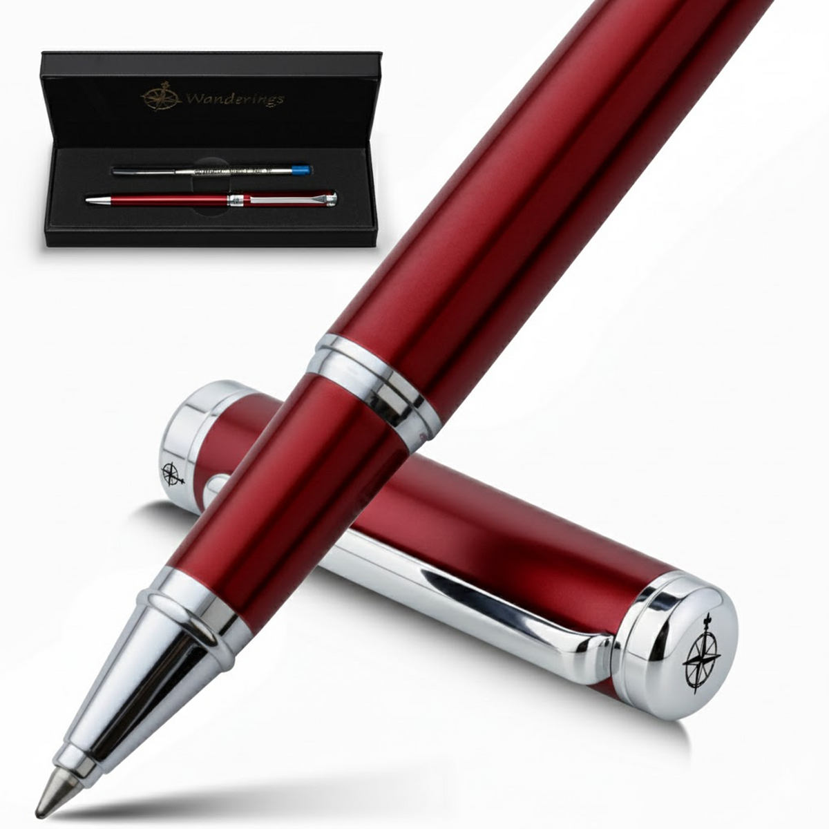 Wildfire Red Wildfire Red Premium Rollerball Pen with German Ink – Wanderings
