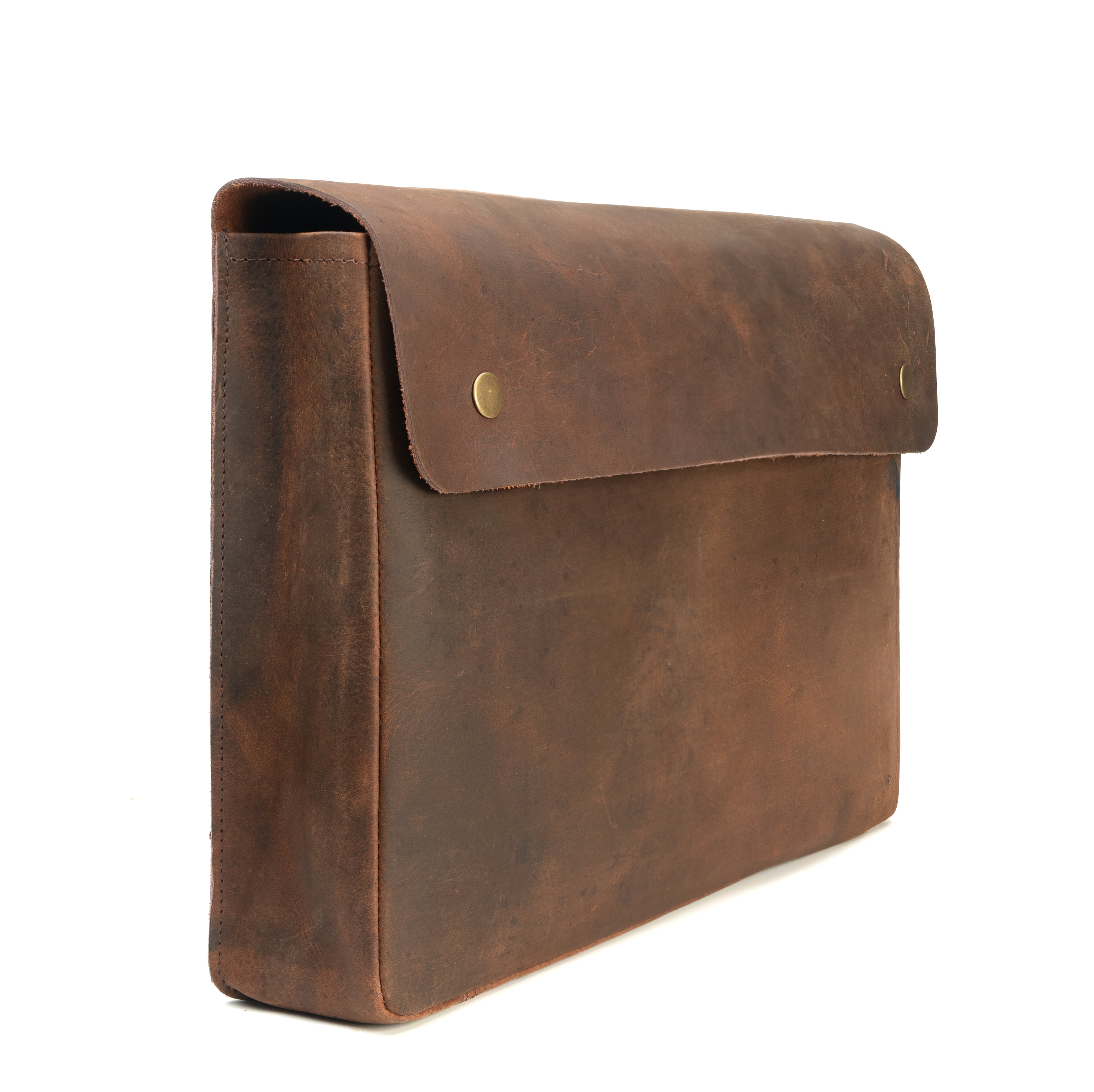 Full Grain Leather Laptop Folder with Removable Strap | Wanderings