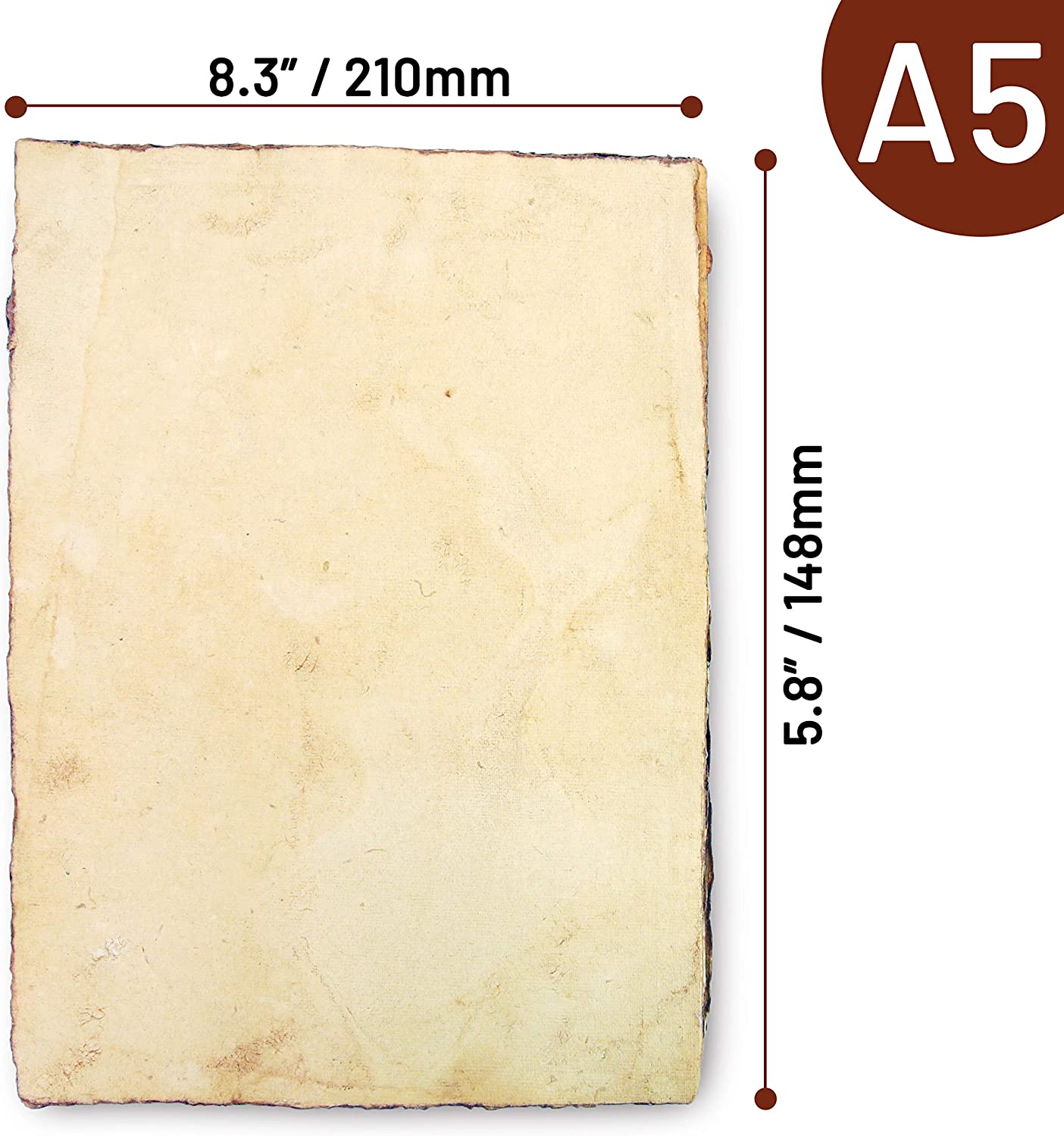 Handmade White Watercolor Deckle Edge Paper - 300 GSM - 15 Pack – Wanderings