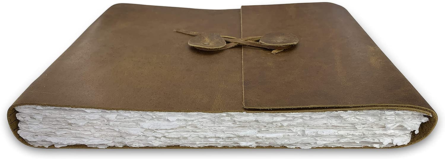 Large Watercolor Leather Journal — The Indian Oaks