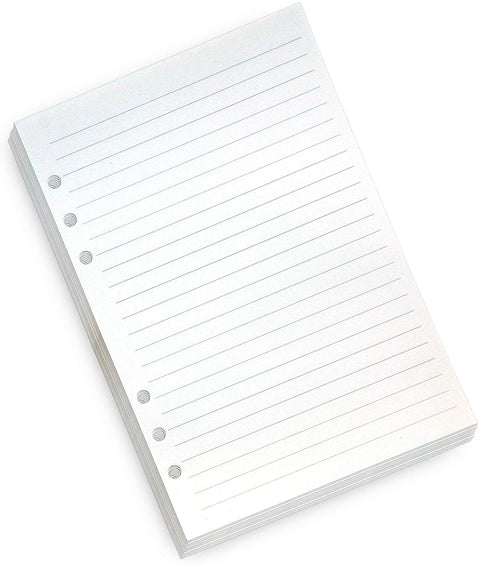 A5 6-Ring Binder Refills – Blank, Lined or Dotted, Filofax Compatible ...