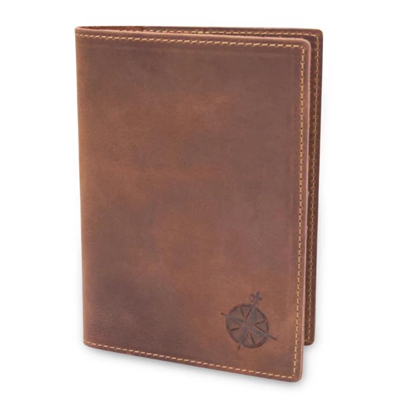Leather Passport Holder Travel Wallet - RFID Blocking Genuine Leather Travel Wallet for Men and Women - Wanderings