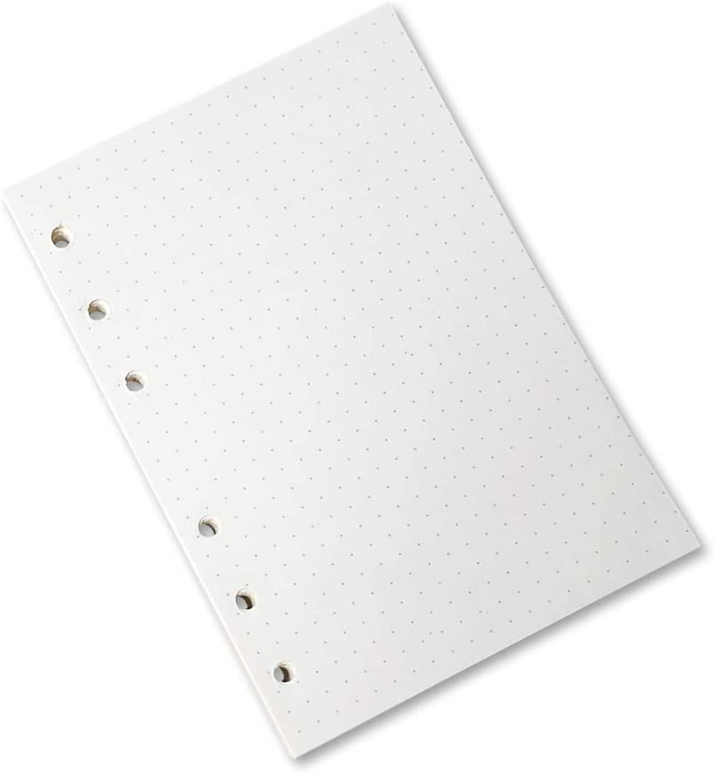 A6 6-Ring Binder Planner Inserts - 6 Hole, 100 Sheets, 200 Dot Grid Pa –  Wanderings